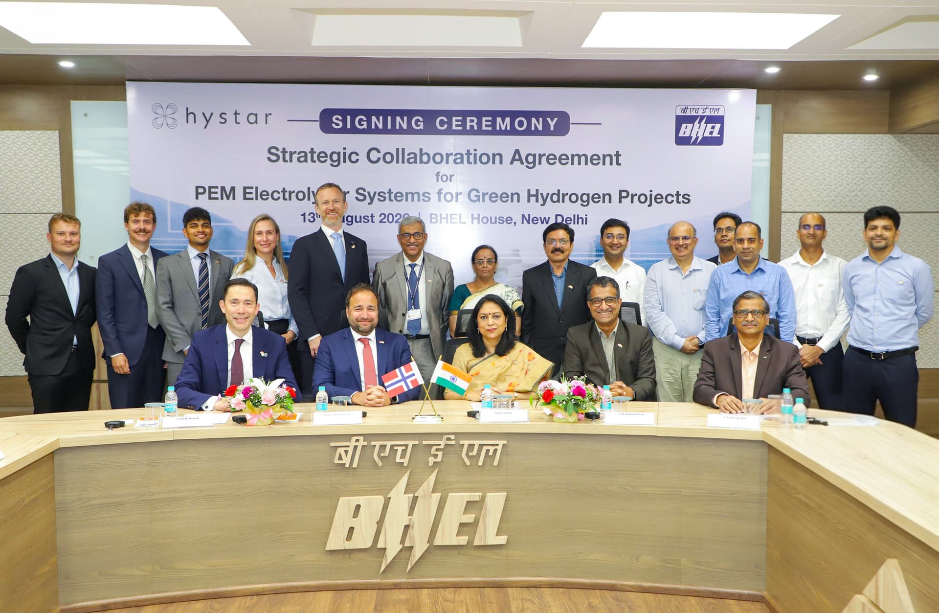 BHEL signs strategic agreement with Hystar AS, Norway for PEM Electrolyser Systems