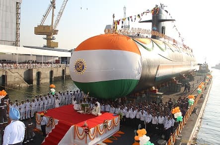 Launching Ceremony at Mazagon Dock Shipbuilders Limited