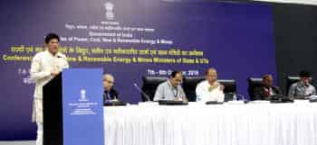 Piyush Goyal addressing the press conference