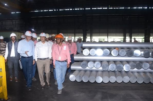 NALCO CMD Brijendra Pratap Singh Visits S&P Complex Reviews Production and Projects