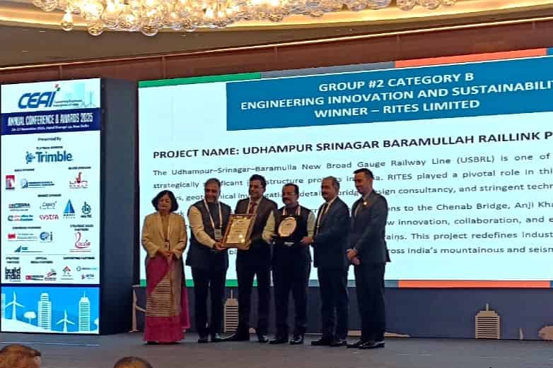RITES Wins CEAI National Award for Engineering Innovation & Sustainability