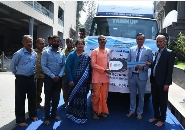 BEL handed over four Food Distribution Vehicles to the Akshaya Patra Foundation