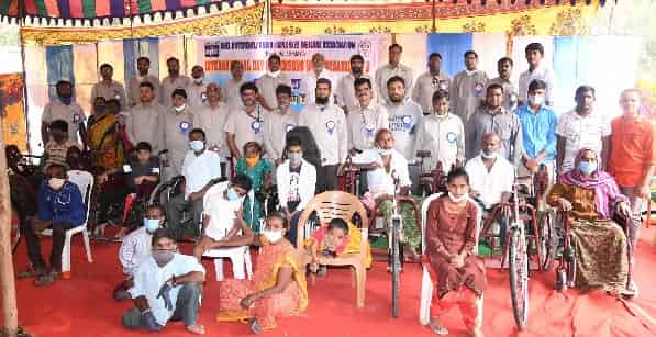 BHEL CSR: Distributed essential items to underprivileged differently-abled people