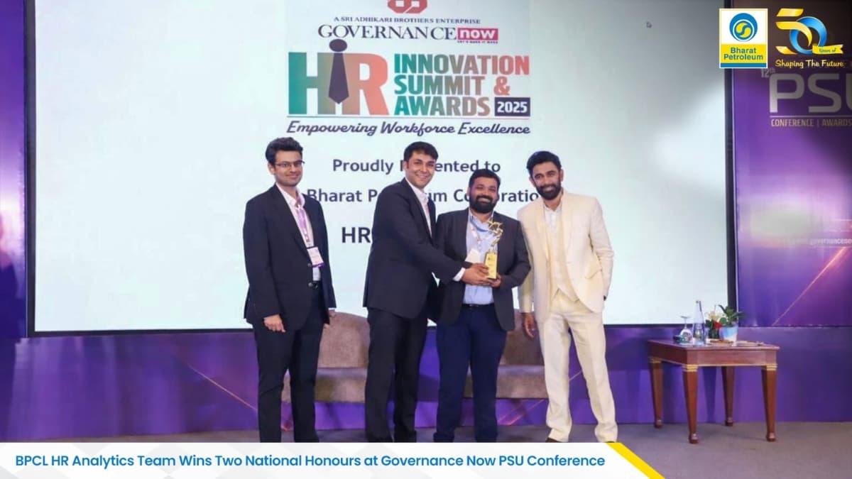 BPCL HR Analytics Team Wins Two Awards at Governance Now 12th PSU Conference
