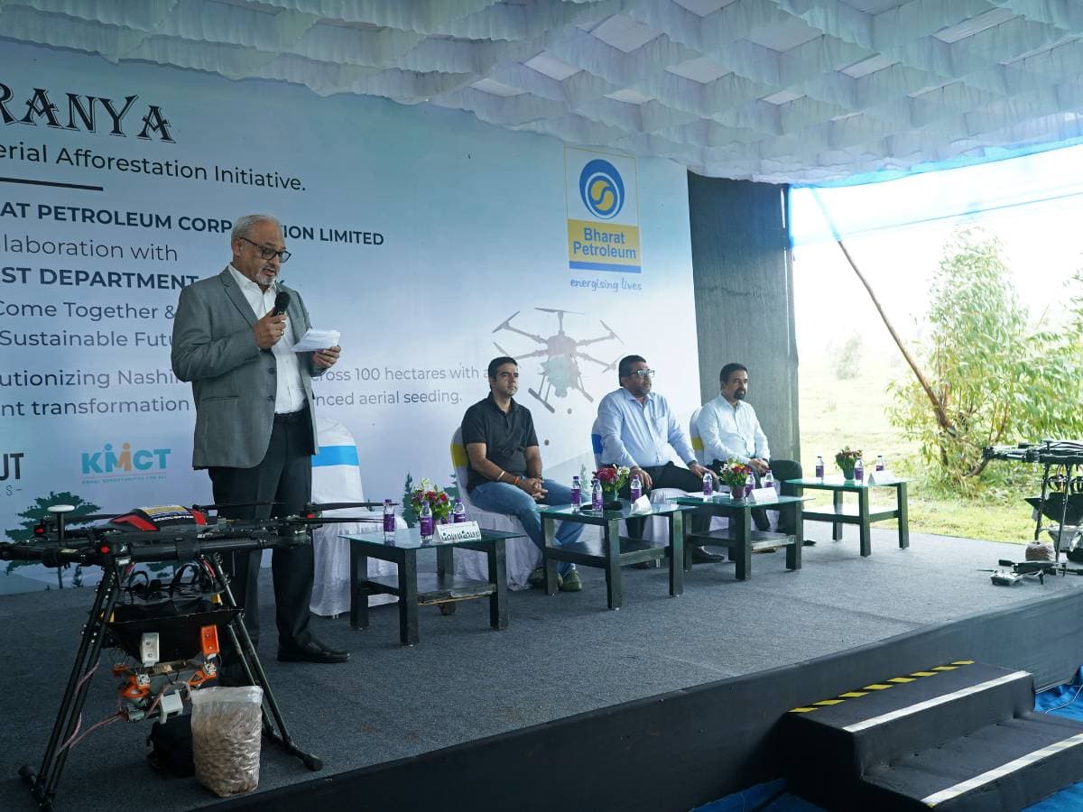 BPCL Launches Innovative Drone Reforestation Project to Revitalize Nashik's Lands
