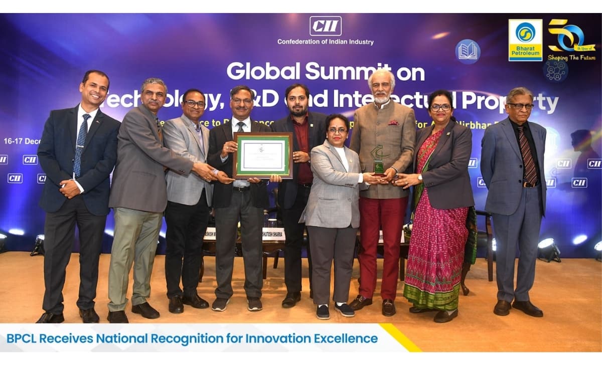 BPCL Wins Top 50 Innovative Companies Award at CII IP Awards 2025