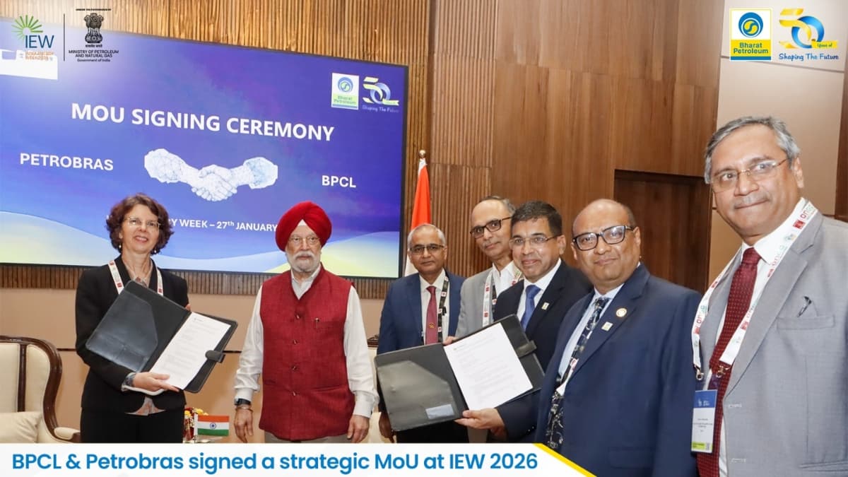 BPCL Locks In Long-Term Crude Oil Supply with Brazil's Petrobras, MoU Signed in Presence of Petroleum Minister