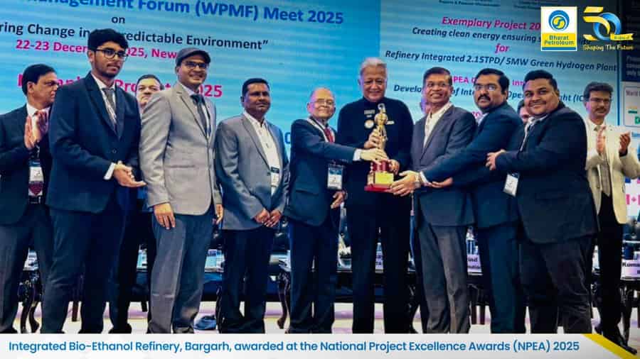 BPCL receives prestigious honour of National Project Excellence Award 2025