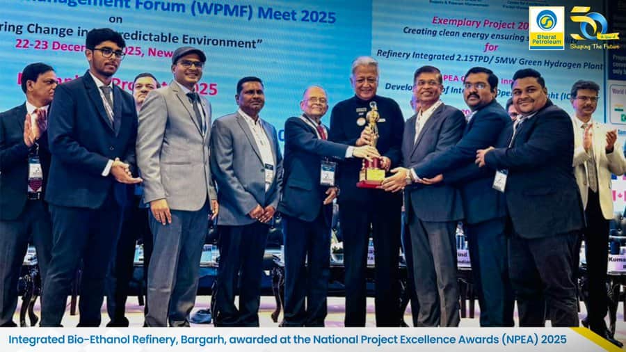 BPCL receives prestigious honour of National Project Excellence Award 2025