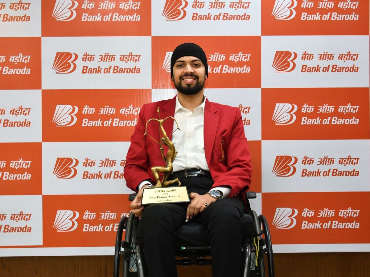 Bank of Baroda recognises Arjuna Award Recipient Pranav Soorma for His Sporting Achievements