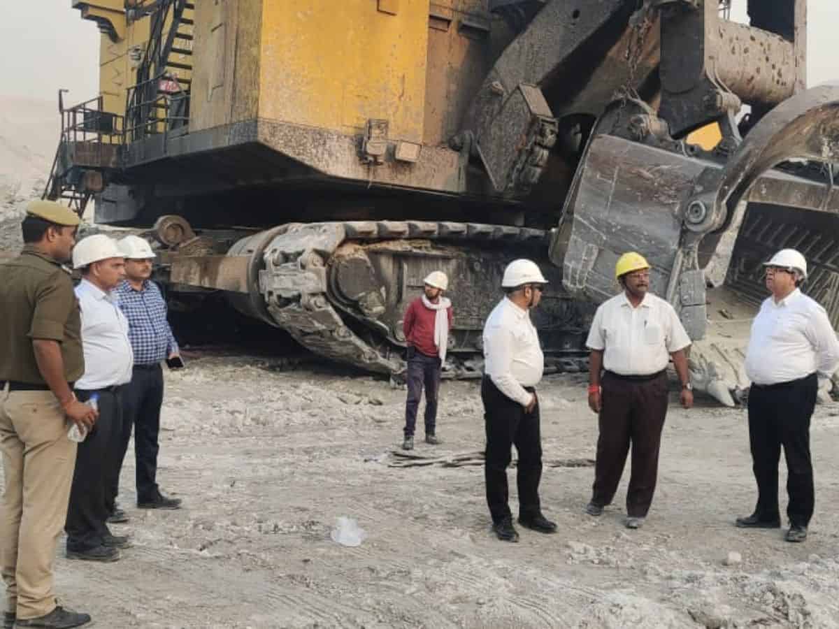 Bhola Singh, NCL CMD visited Amlohri OCP