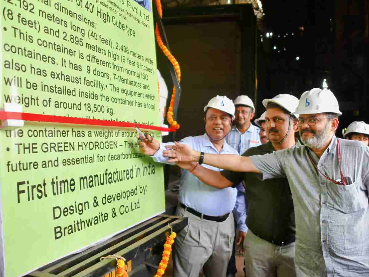 Braithwaite developed India’s first Container to transport Green Hydrogen