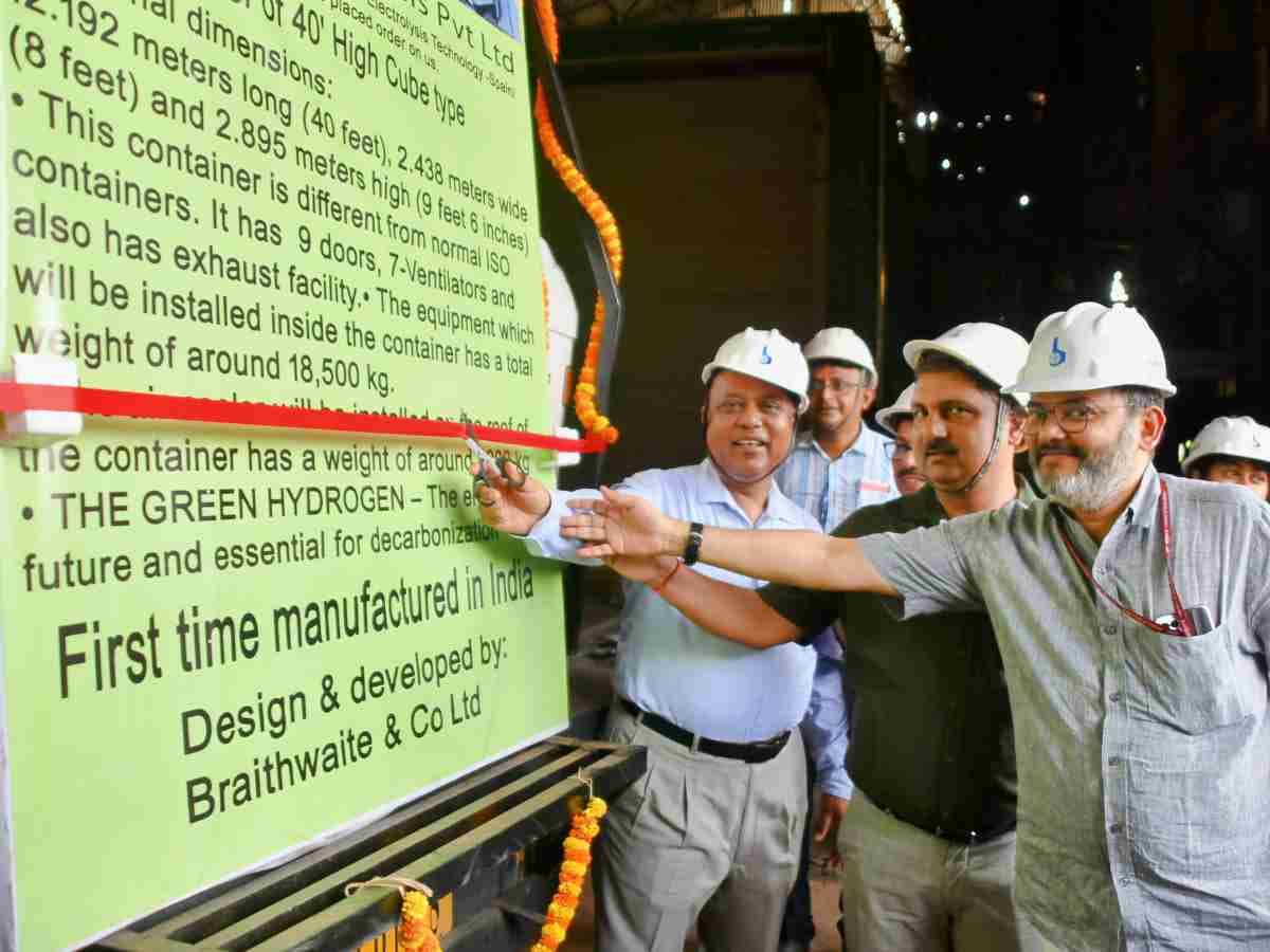 Braithwaite developed India’s first Container to transport Green Hydrogen
