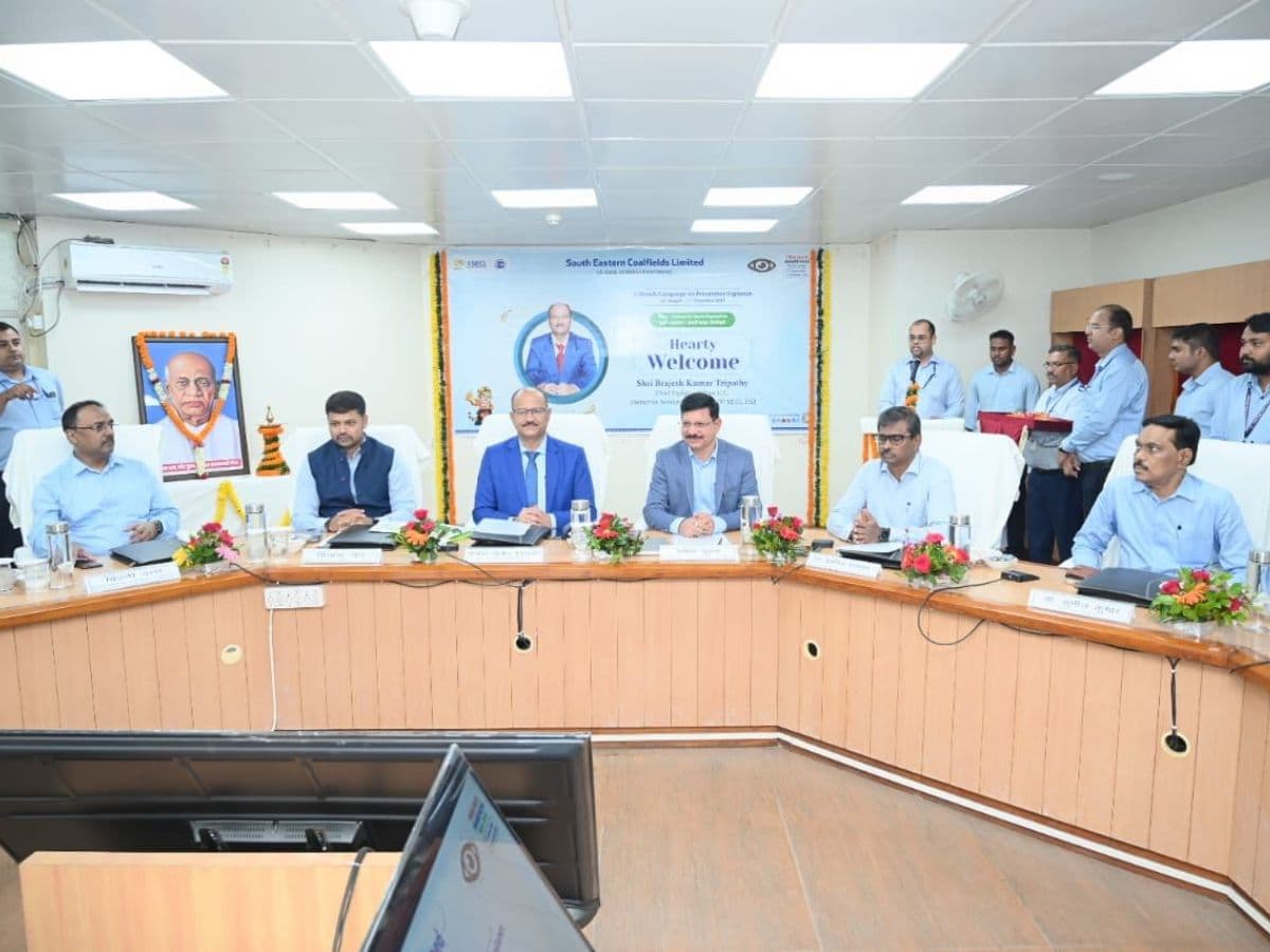 CIL CVO Brajesh Kumar Tripathy chairs review meeting with HoDs at SECL HQ