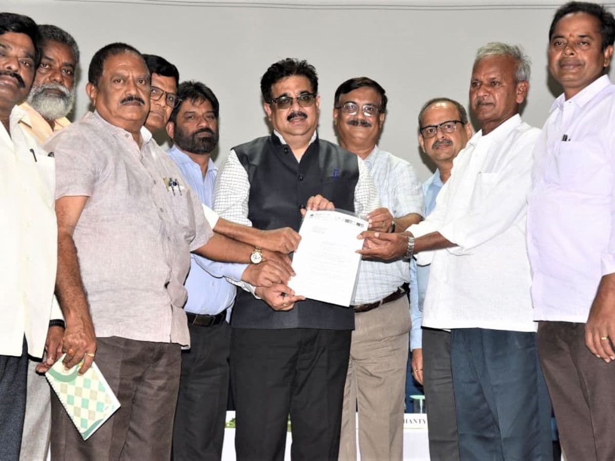 CMD, RINL presents letter of conferring Recognized union status to Visakha Steel Workers Union