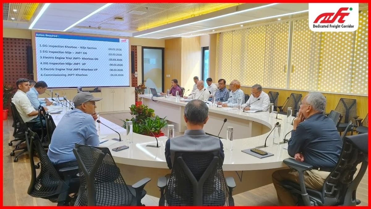 DFCCIL Reviews Progress on JNPT–Vaitarna Section of Western Dedicated Freight Corridor
