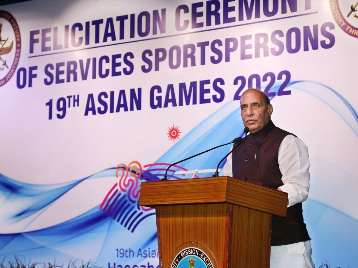 Defence Minister announces cash prizes for Asian Games medalists from Armed Forces