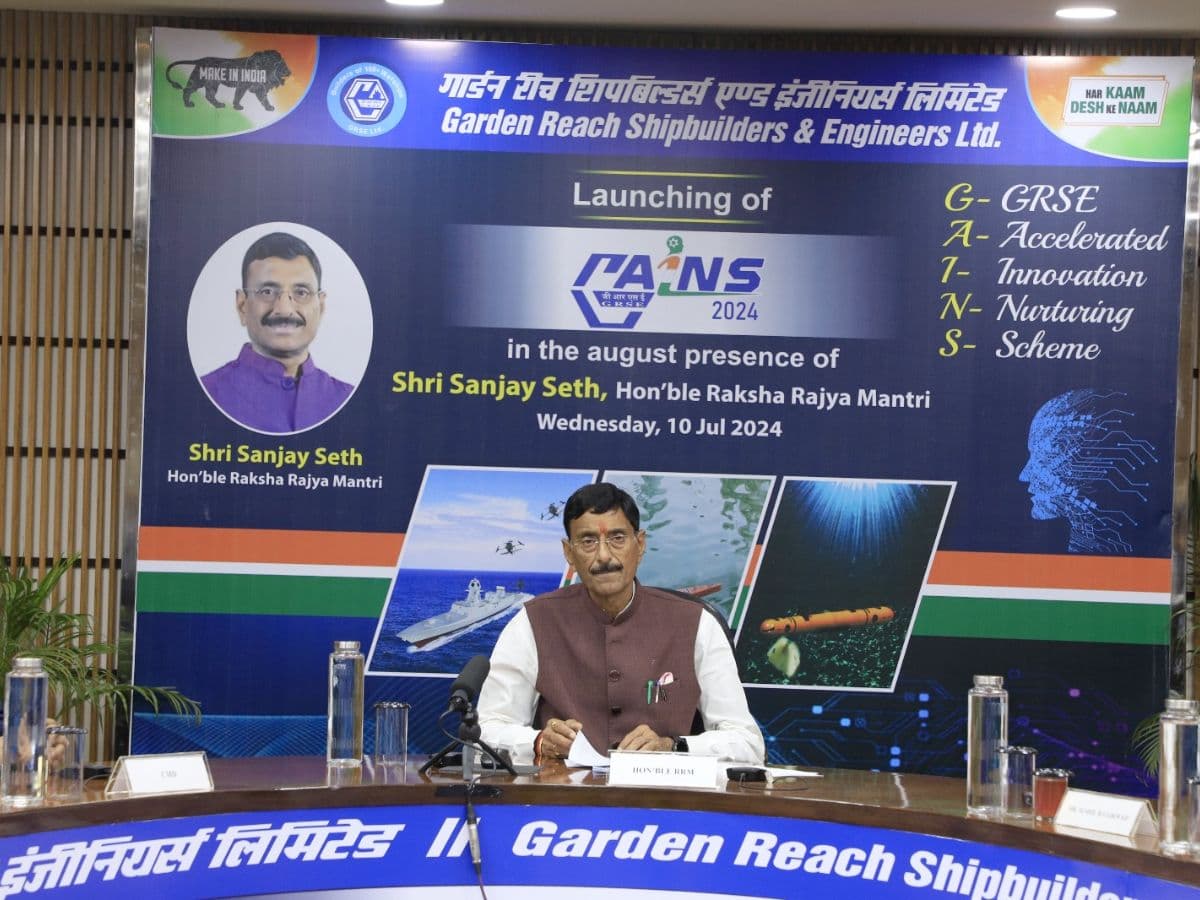 Defence State Minister Sanjay Seth launches GRSE Scheme-GAINS 2024
