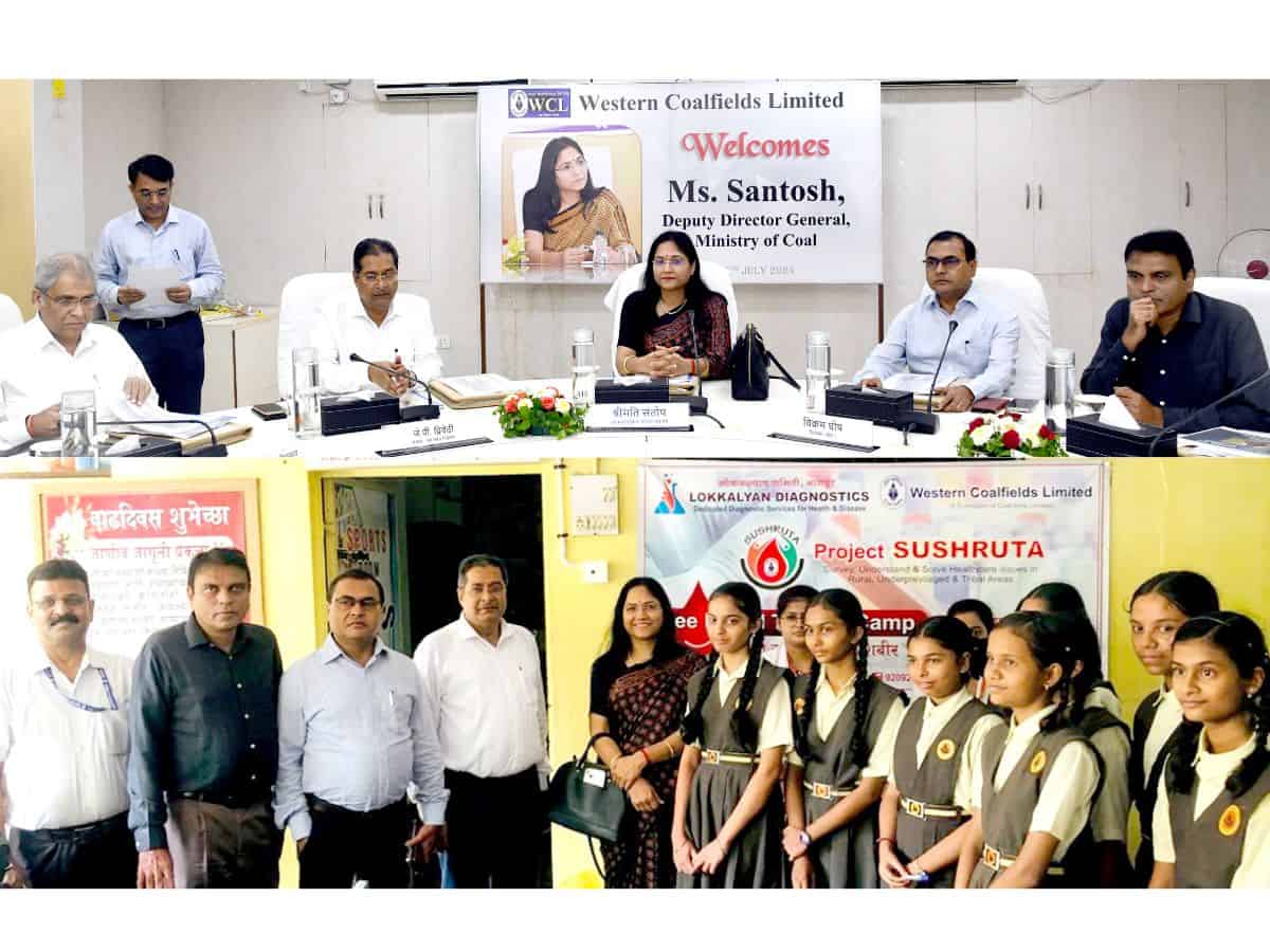 Deputy Director General of Coal Ministry, Smt. Santosh was on two-day visit to WCL