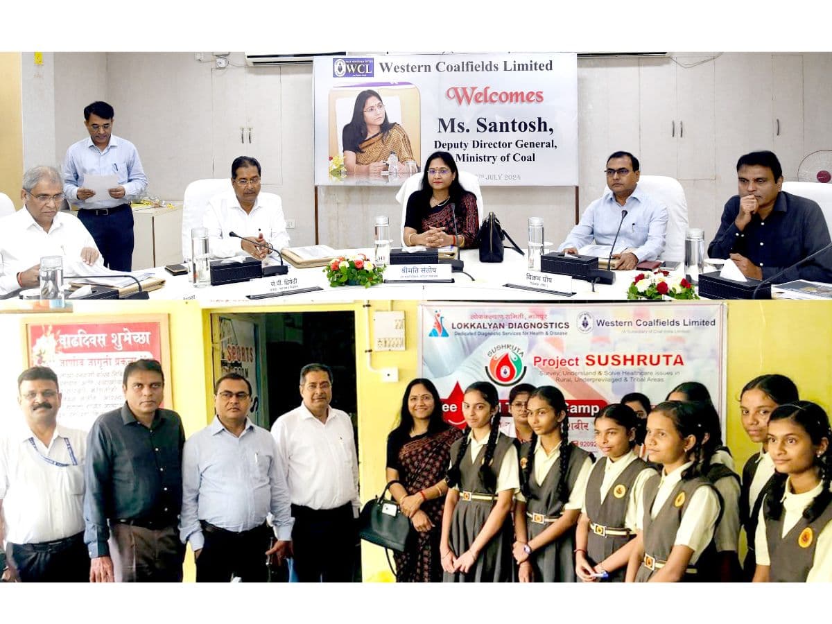 Deputy Director General of Coal Ministry, Smt. Santosh was on two-day visit to WCL
