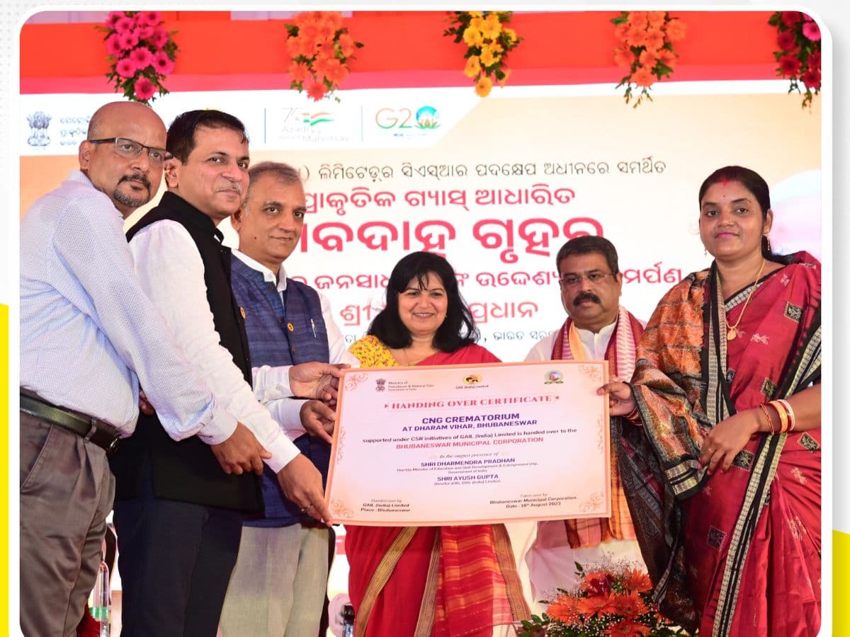 Minister Dharmendra Pradhan dedicated Natural Gas-based crematorium to Bhubaneswar people