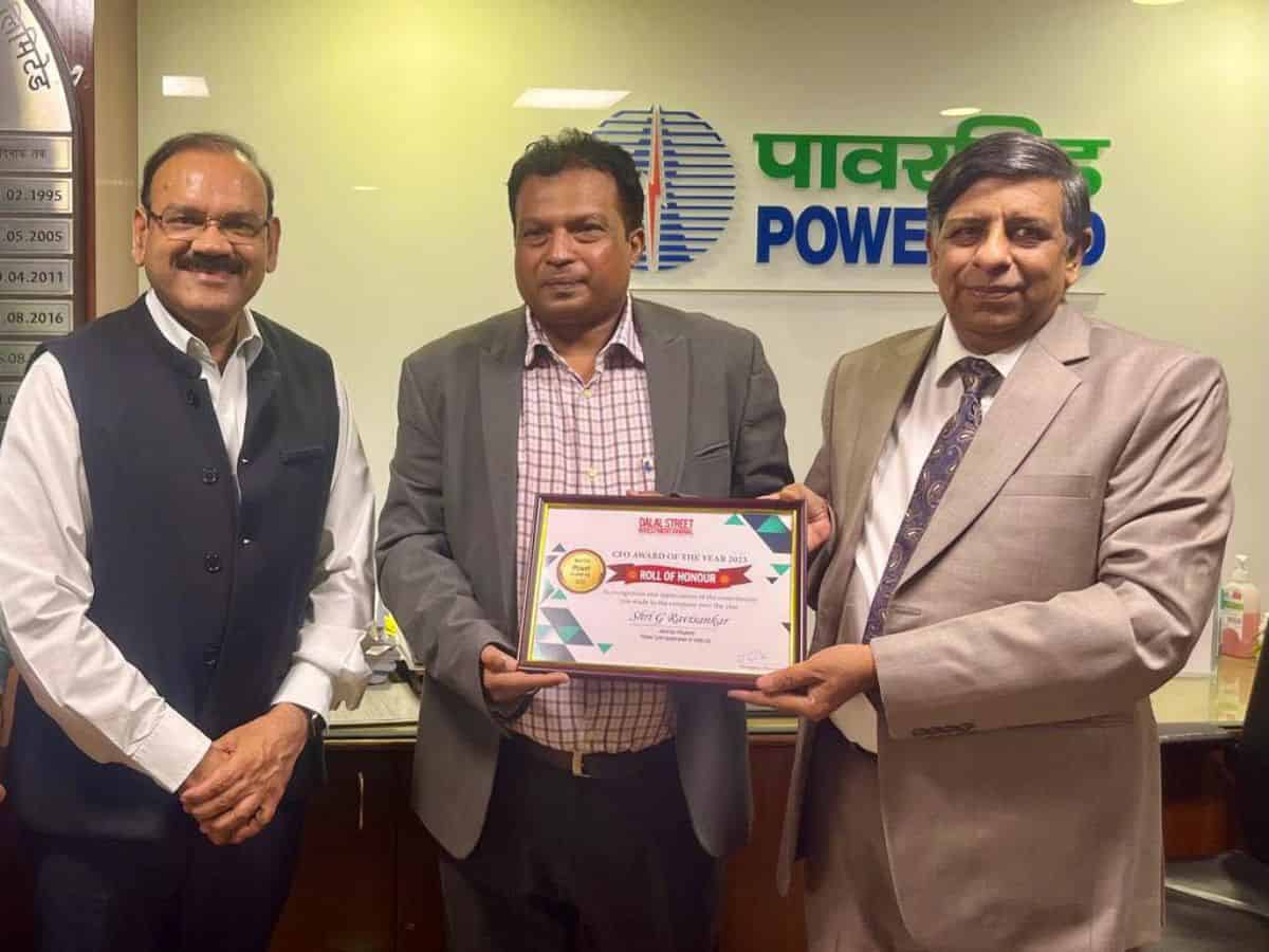 Director Finance, PowerGrid awarded Best CFO (Power) in Large Cap 2023