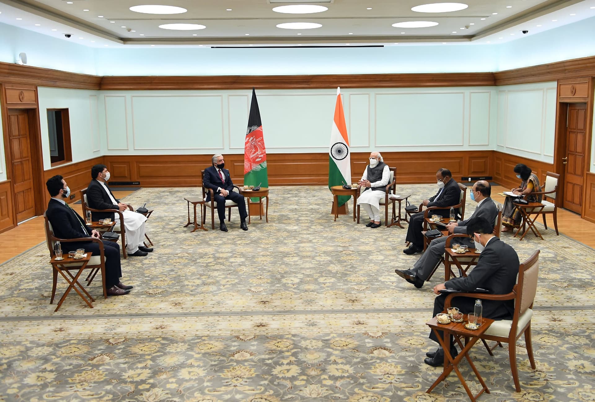 PM Modi Met Abdullah assures Afghan peace process
