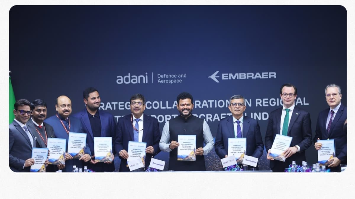 Embraer and Adani Sign MoU to Build Aircraft Manufacturing Ecosystem in India