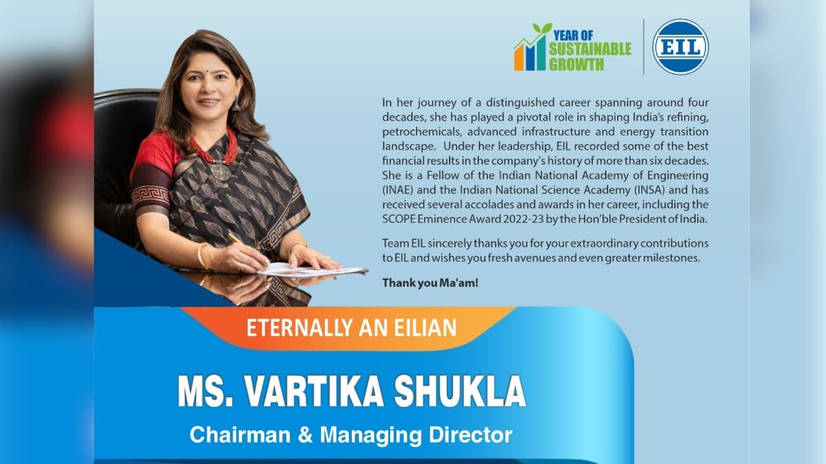 Engineers India Limited Bids Farewell to Visionary Leader Ms. Vartika Shukla
