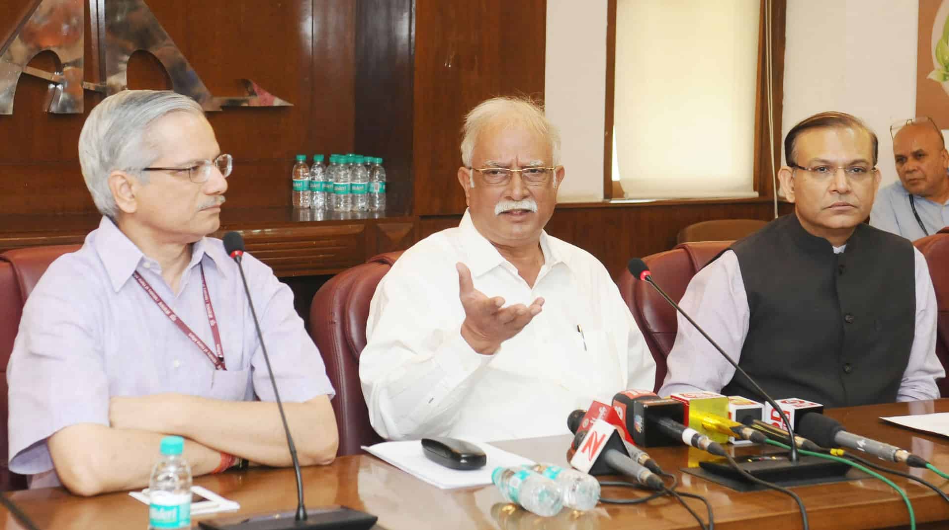 Gajapathi Raju Pusapati holding a Press Conference