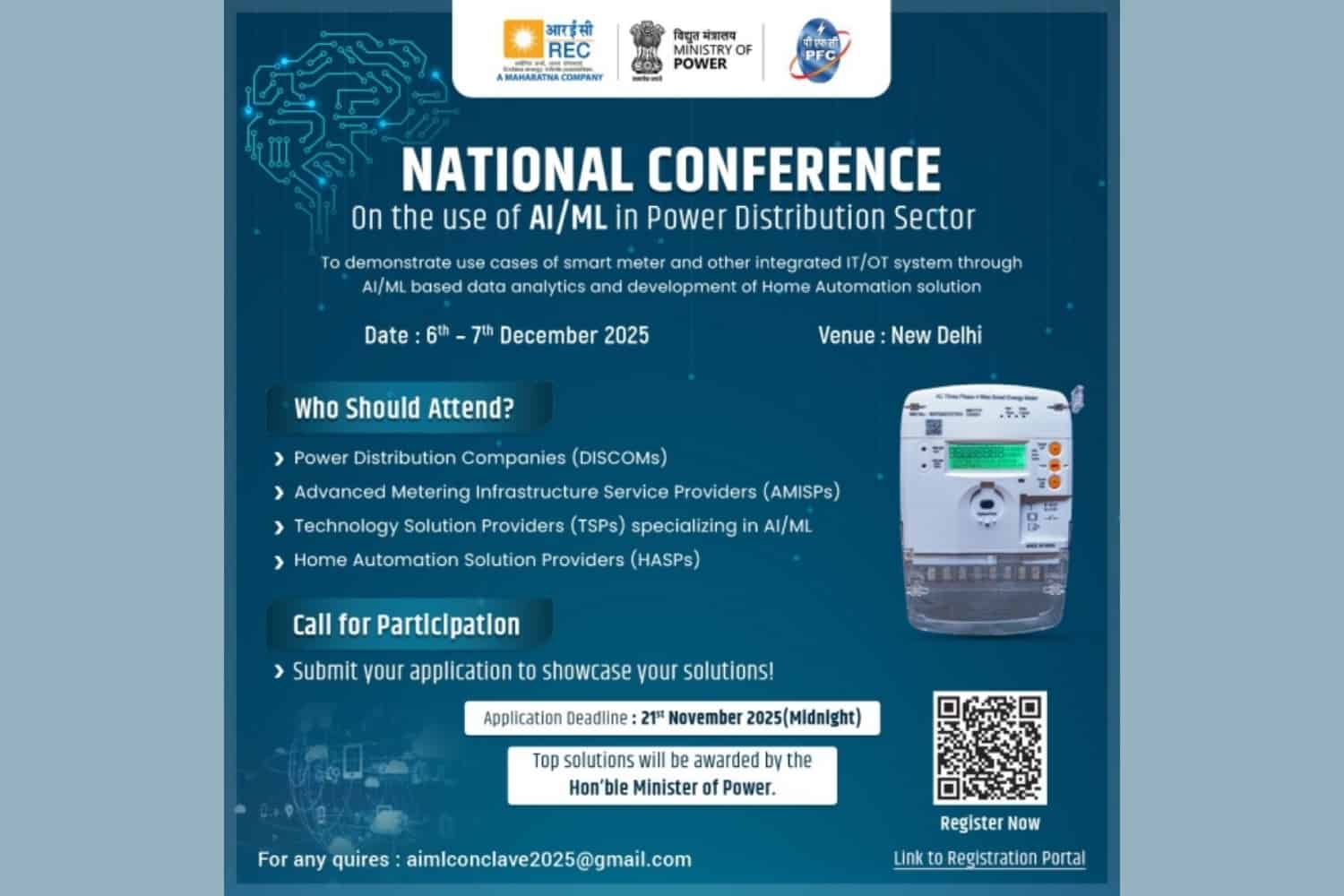 Ministry of Power to Host National Conference on AI/ML in Power Distribution Sector