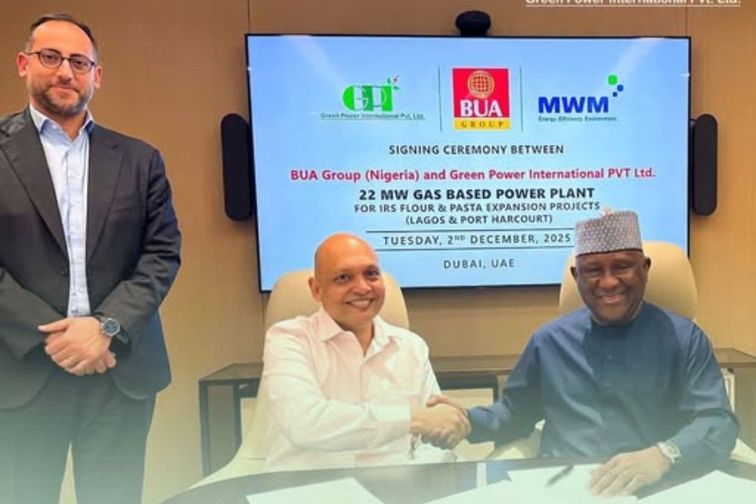 Green Power International signs 22 MW gas-based power project for BUA Group expansion