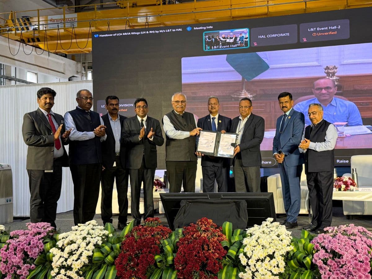 HAL receives first set of wing assemblies for LCA Mk1A from Larsen and Toubro