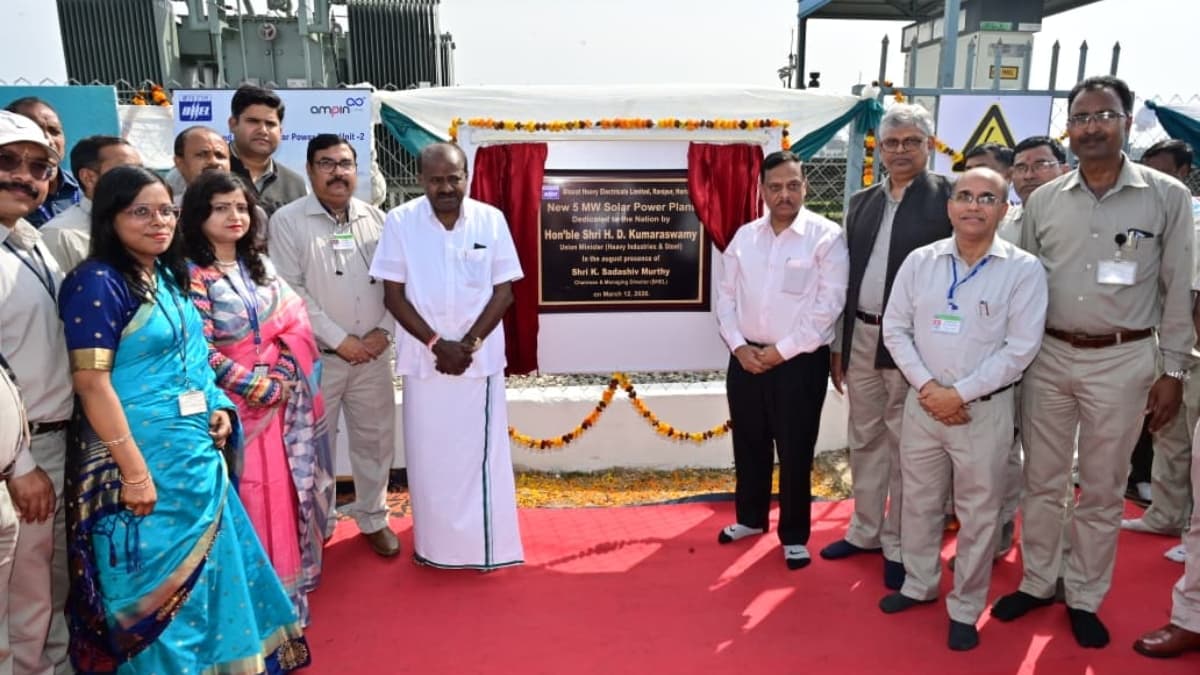 H. D. Kumaraswamy Dedicates 5 MW Solar Power Plant at BHEL Haridwar, Flags Off Key Projects