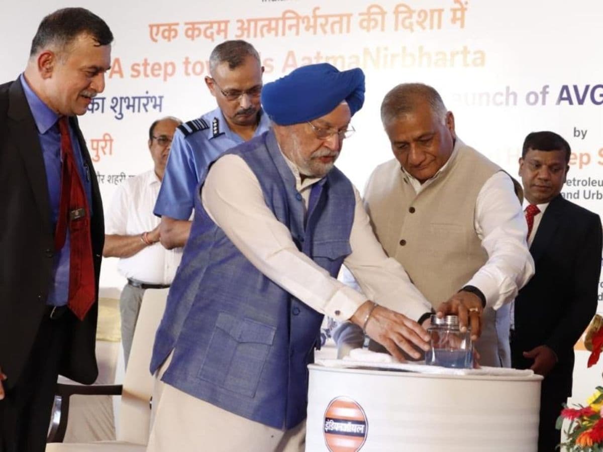 Hardeep Singh Puri rolls out nation's first indigenously produced IOCL's AVGAS 100 LL