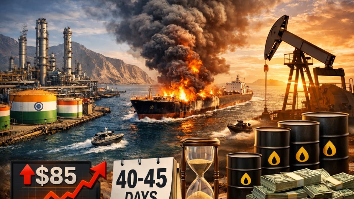 Hormuz Crisis Hits PSUs Hard: IOCL, HPCL, ONGC Brace for 40-45 Day Oil Crunch & $100 Brent Threat
