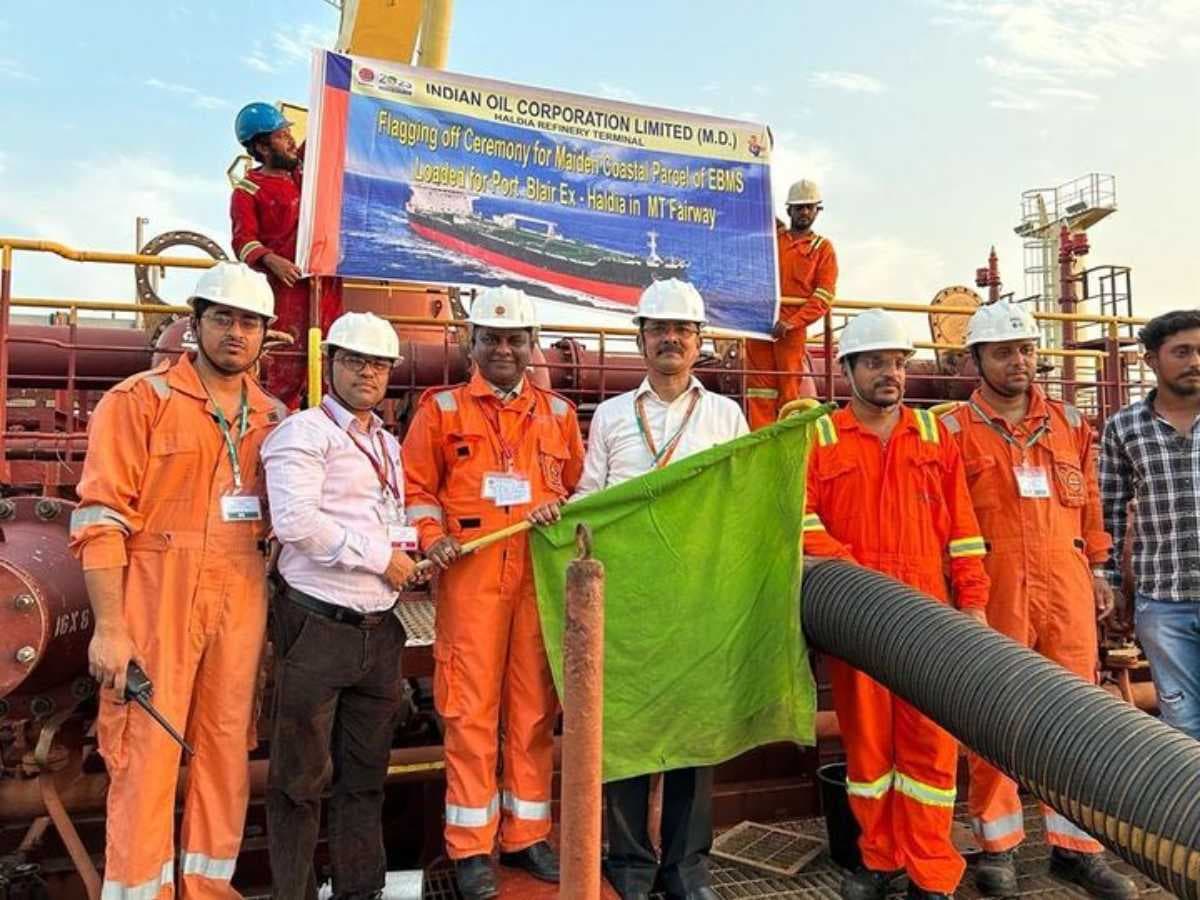 IOC's first Ethanol Blended Petrol tanker sets sail for Port Blair