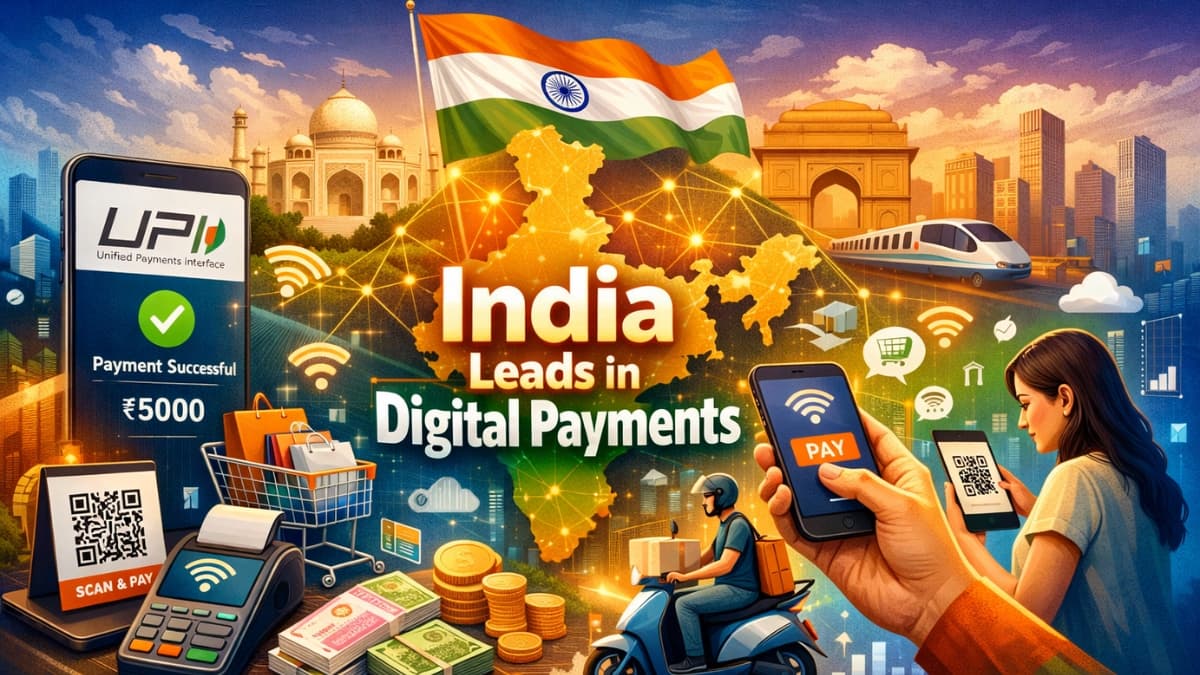 India Becomes Global Leader in Digital Payments; UPI Accounts for 81% of Retail Transactions