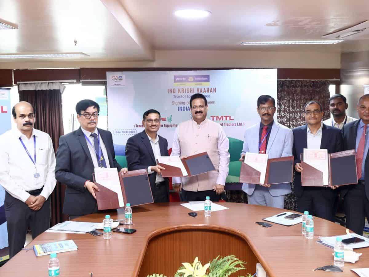 Indian Bank partnered with leading OEMs of Tractors
