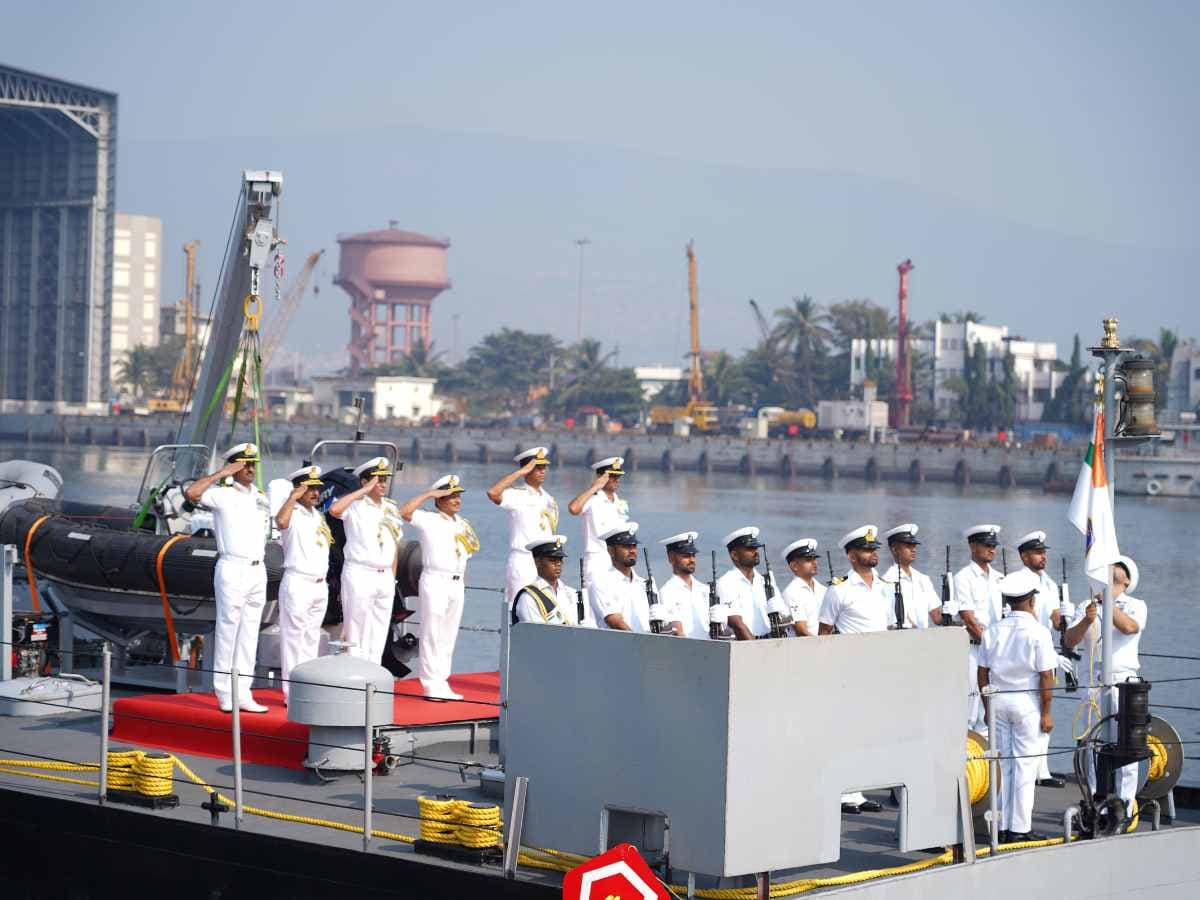 Indian Navy commissions INS Tarmugli at Naval Dockyard Visakhapatnam