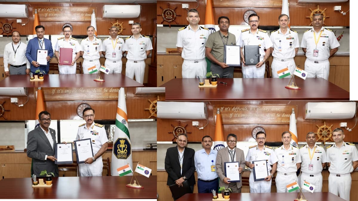 Indian Navy Signs MoUs with IIT Madras, IOCL, CSL, and MDL to Boost Marine Engineering Innovation