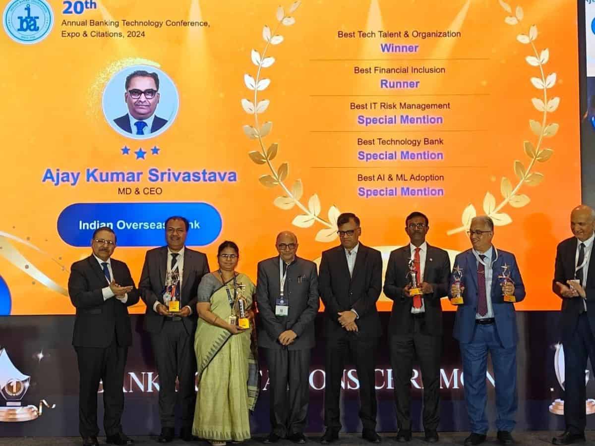 Indian Overseas Bank Wins Five Prestigious IBA Banking Technology Awards for 2024