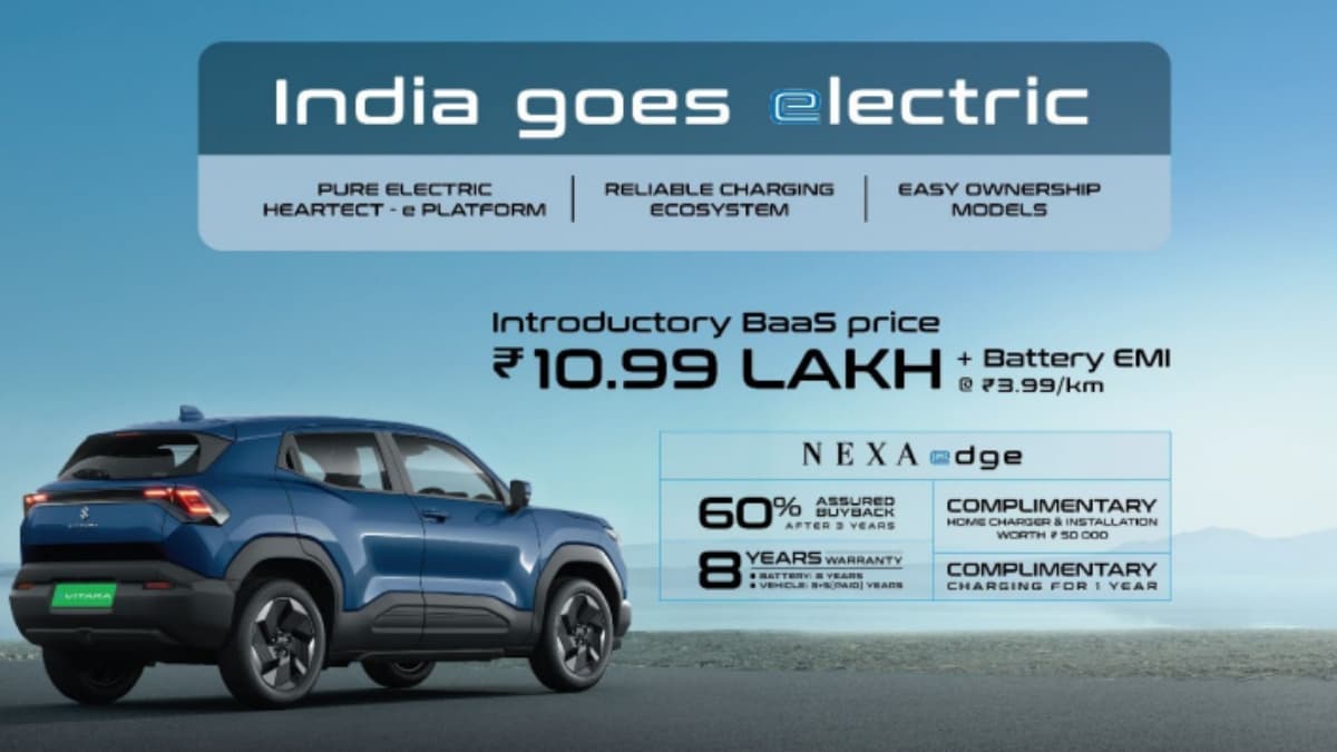 Maruti Suzuki Launches e VITARA EV at ₹10.99 Lakh with Battery Subscription Model