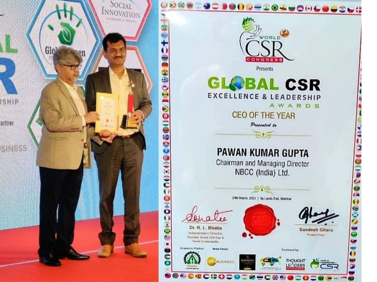 P K Gupta CMD, NBCC titled as 'CEO of The Year'