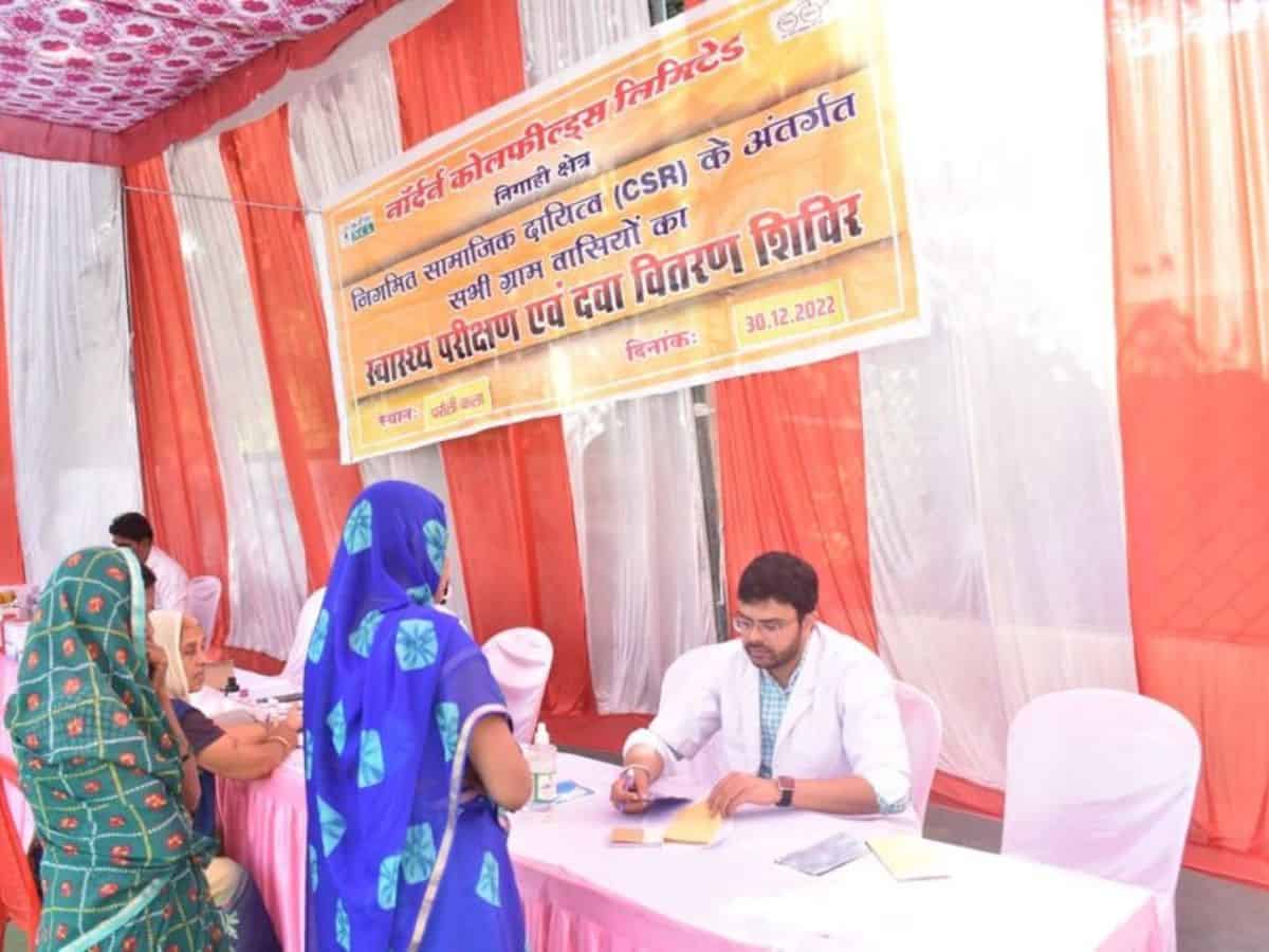 NCL Nigahi organized free health camp in domestic art