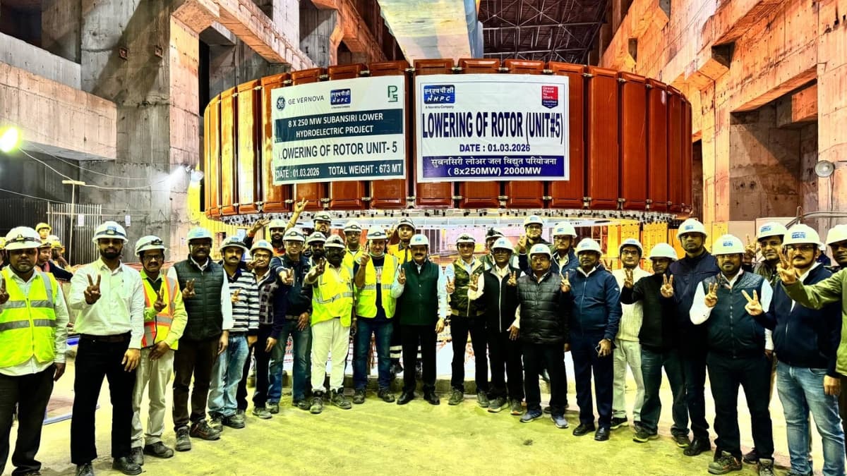 NHPC Achieves Major Milestone at 2000 MW Subansiri Lower Project with Record 673 MT Rotor Installation