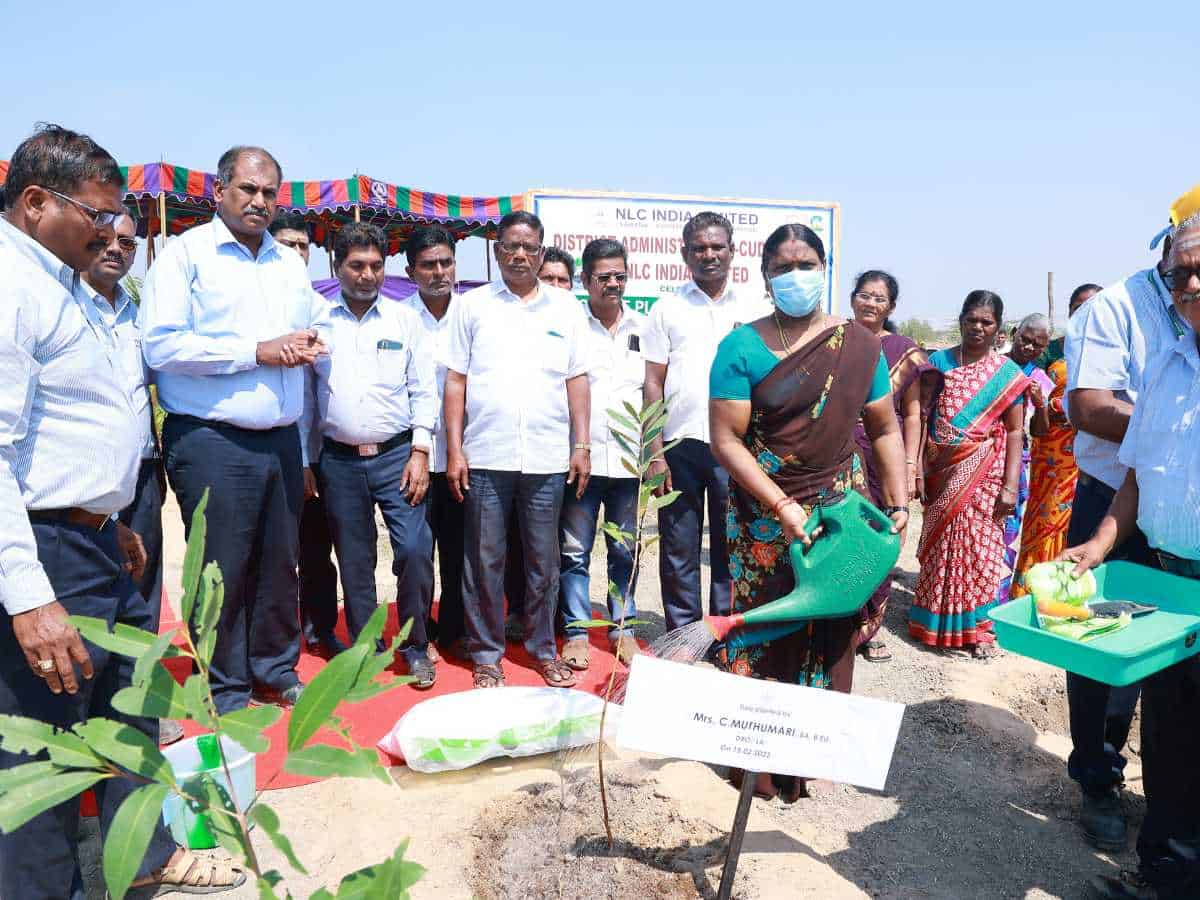 NLCIL participates in green Tamil Nadu Mission Programme; 25,000 samplings planted in a day