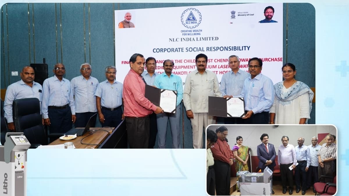 NLC India Donates ₹28 Lakh for Advanced Holmium Laser to Chennai Hospital NLC India Donates ₹28 Lakh for Advanced Holmium Laser to Chennai Hospital - PSU Connect News