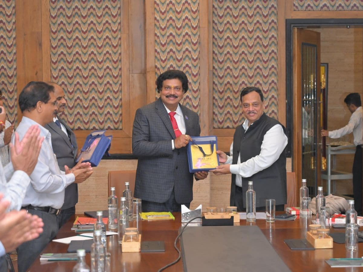 NLC India and BHEL CMDs reviewed Neyveli Talabira Thermal Project at Jharsuguda