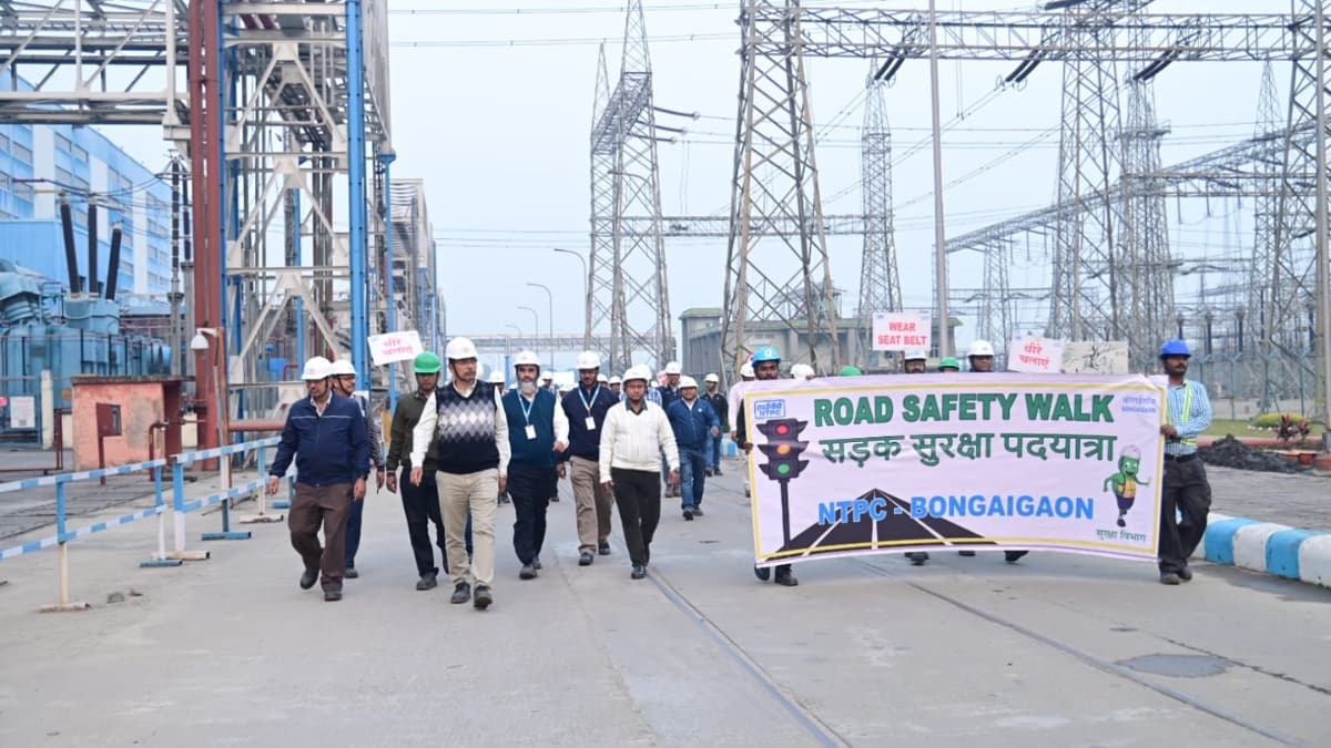 NTPC Bongaigaon Organises Road Safety Awareness Walk to Promote Workplace Safety